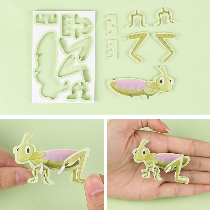 LOMIMOS Educational 3D Cartoon Puzzle, 3D Cartoon Jigsaw Creative Learning Model - Image 3