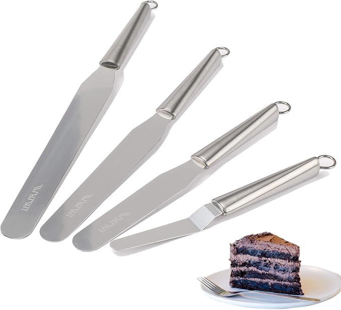 Cake Frosting Spatula Set, 4 6 8 10 Inch Straght Icing Spreader Knife by LEGERM
