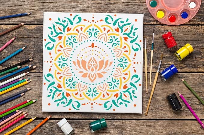 Mandala Stencils for Painting on Wood Wall Floor Furniture Tile Fabric - Image 3