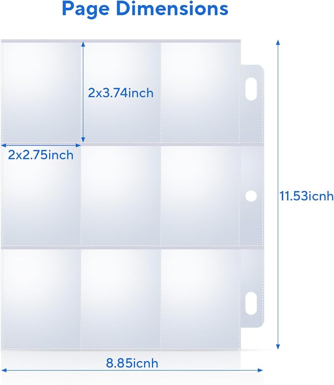 40 Pack 9 Pocket Trading Card Sleeves, Double-Sided Baseball Card Sleeves - Image 5