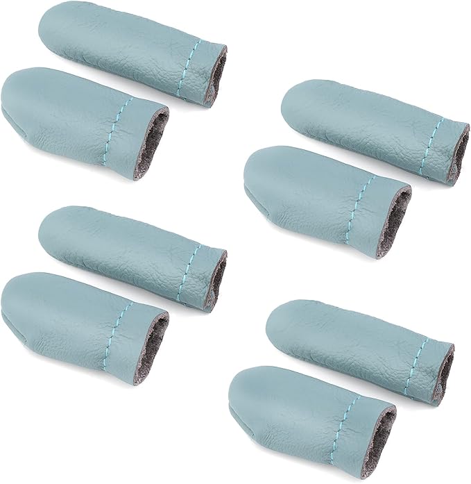 Mayboos 4 Pairs Leather Finger Protector Needle Felting Knitting Finger Thimble by Mayboos