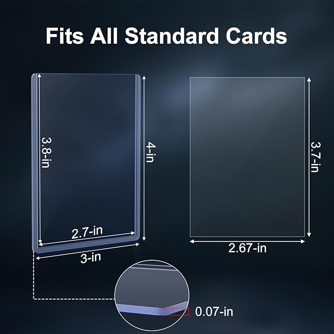 400 Card Sleeves Hard Plastic, Premium Trading Card Holder - Image 5