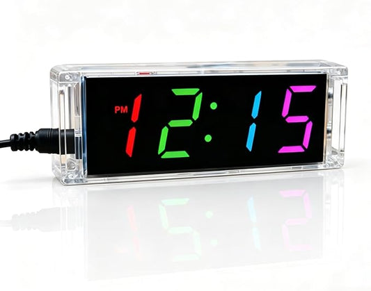 ISolderStore Soldering Practice Kits 4 Digital DIY Clock Kits Color Electronic by ISolderStoe