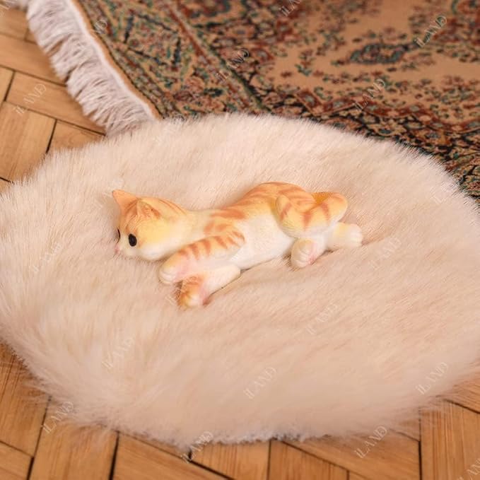 iland Mini Cat Figurines, 1/12 Scale Miniature Dollhouse Accessories, Cute Cake - Image 9
