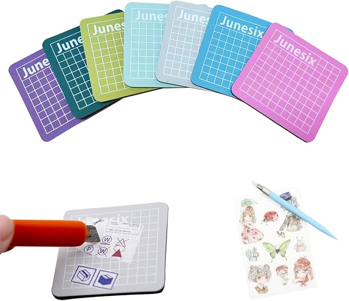 7 PCS Mini Cutting Pad Self Healing Craft Mat Small Sewing Cutting Mat Non-Slip by Kukiwhy