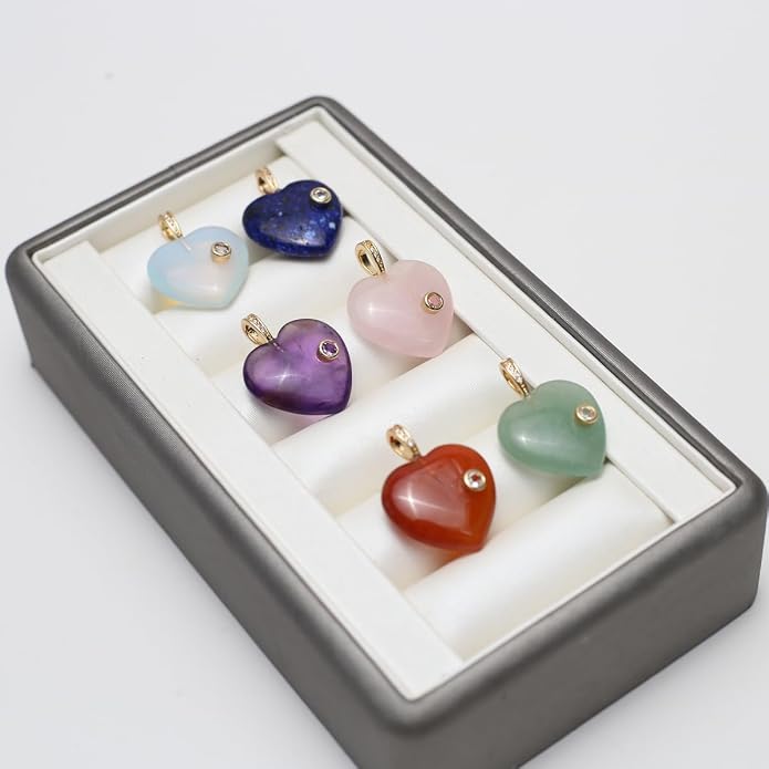 LE SKY Natural Stone Pendants Healing Crystal Gemstones - Image 2
