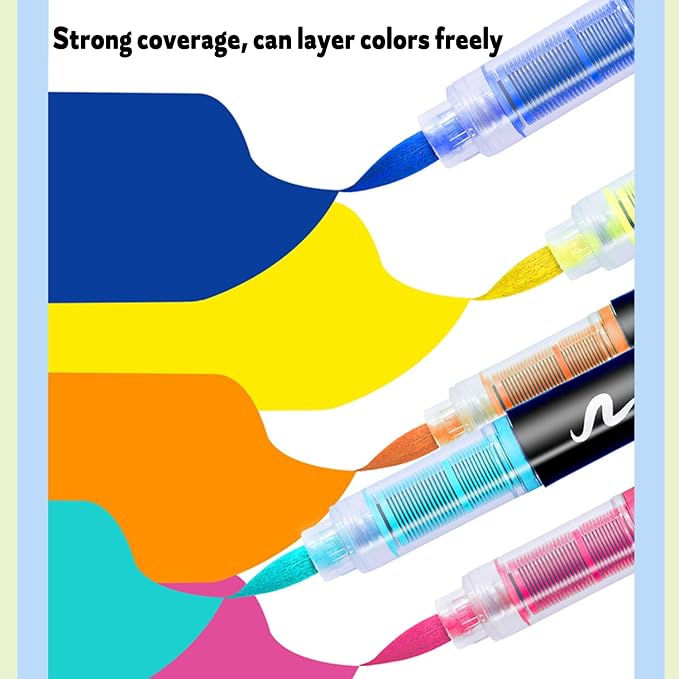 Acrylic Paint Markers Pens, 48 Vivid Colors Acrylic Markers Set, Direct Liquid - Image 8