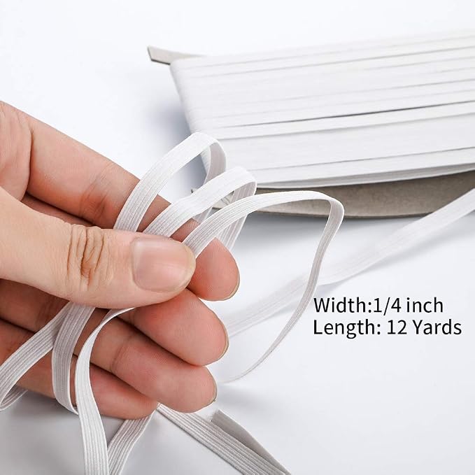 Elastic Band for Sewing, 1/4 Inch x 12 Yard High Elasticity Sewing Elastic - Image 2