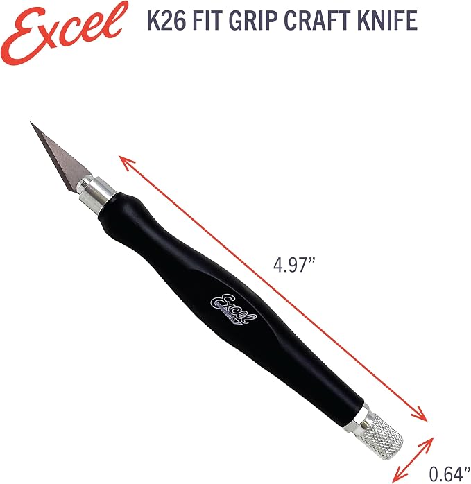 Excel Blades Fit Grip Craft Knife 3-Pack, #11 Blades, Rubber Grip - Image 2