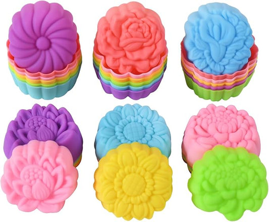 Reusable Silicone Baking Cups, 2 Inch Mini Size Silicone Cupcake Liners by Mirenlife