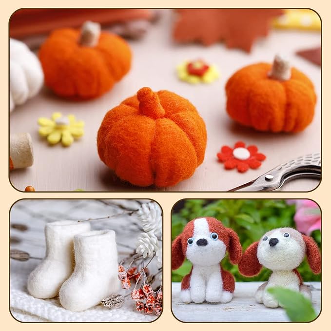 99 Pcs Needles Felting Tools Kit Soft 6"x6" Needle Felting Pad - Image 6