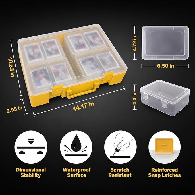 ALCYON 1600+ Trading Card Storage Box, Waterproof Plastic TCG Card Organizer - Image 5