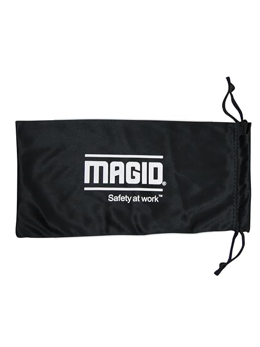 MAGID Y50 Safety Glasses for Construction | Black Frame — 48-Pack, Amber Lens | - Image 2