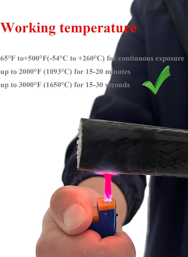YAMAKATO 1/2" ID Heat Shielded Fire Thermo Armor Fire Sleeve Silicone Coated - Image 3
