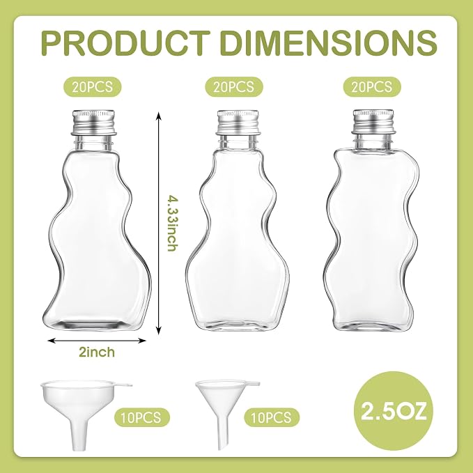 Mumufy 60 Pcs Plastic Sand Art Bottles - Image 2