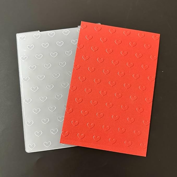 6 Pcs Plastic Embossing Folder Template Love Stars and Flowers Texture A6 Size - Image 8