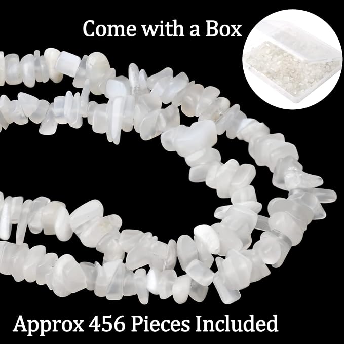 456 PCs Natural Chip Stone Beads, 5-8mm Irregular Multicolor Gemstones Loose - Image 4