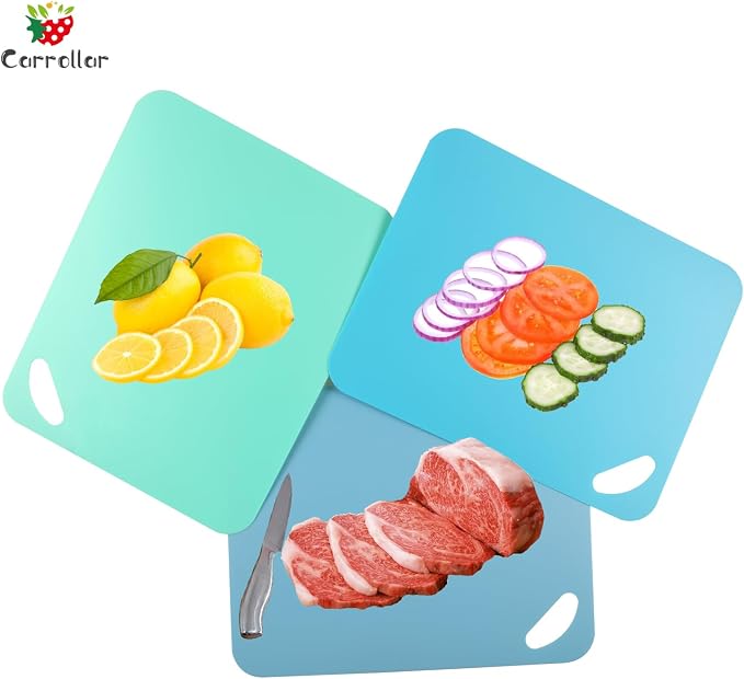Plastic Flexible Cutting Mats for Kitchen, 2 different Sizes Cutting Board - Image 6