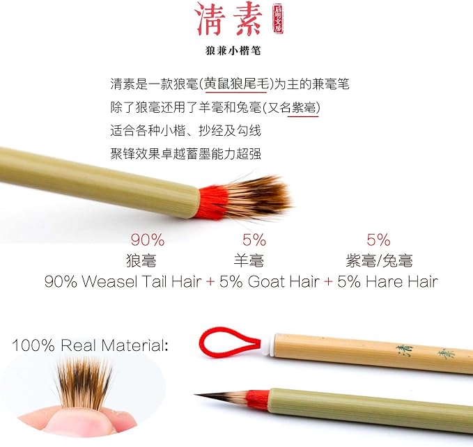 Professional Calligraphy brush, Xiaokai Chinese Brush - Image 2