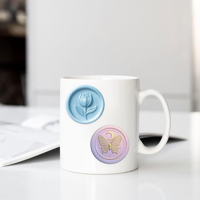 50 Pcs Clear PET Wax Seal Aesthetic Stickers - Image 5