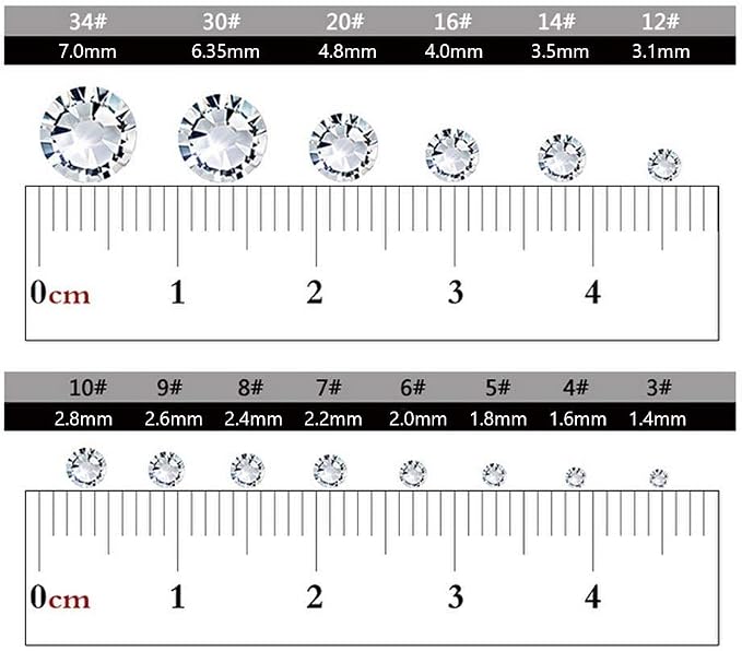 Onwon 288 Pieces SS30 / 6.35mm Clear Crystal Flat Back Brilliant Round - Image 4