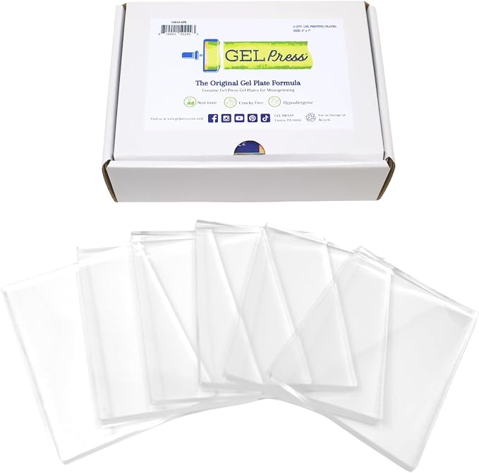 Gel Press Monoprinting Print Plates – 5” x 7” Gel Plate Class Pack Value Pack by GelPress