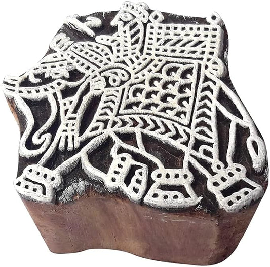 Royal Kraft Wooden Stamps DIY Fabric, Henna Printing Blocks THDtag093 by RoyalKraft