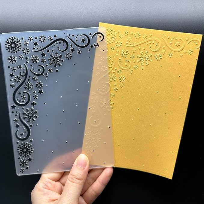 6 Pcs Embossing Folders for Card Making Embossing Stencil Template DIY Plastic - Image 4