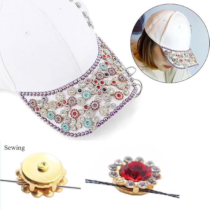 100pcs Sew on Rhinestones Crystal Glass Gems Gold Claw Sunflower Mixed 8mm 10mm - Image 4