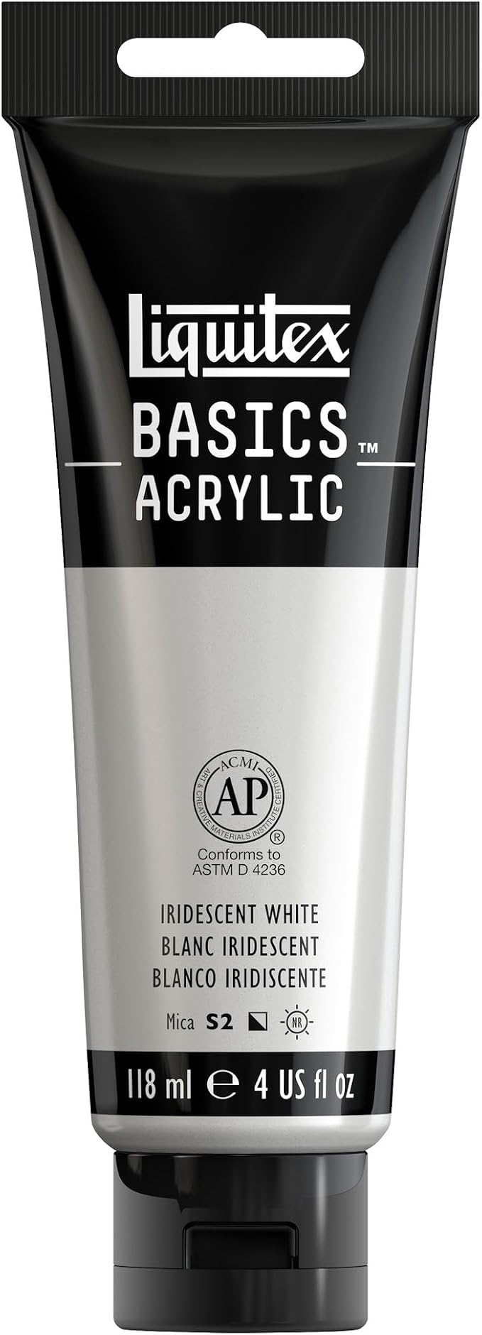 Liquitex BASICS Acrylic Paint, 118ml Tube, Iridescent White by Liquitex