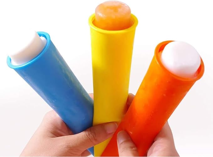 6Pcs Silicone Popsicle Molds Multicolor Popsicle Ice Pop Molds Baby Popsicle - Image 3