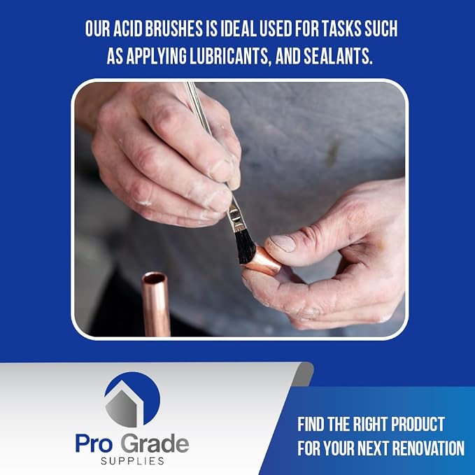 Pro Grade Acid Brushes 3/8" – Disposable Glue Brushes 72 Pack – Soldering Flux - Image 3