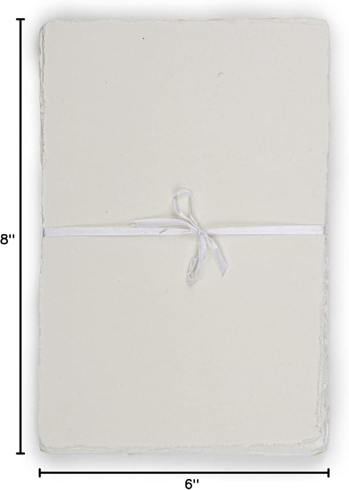 LEATHER VILLAGE Offwhite Deckled Edge Handmade Watercolor Paper 12x16 | 50 - Image 10