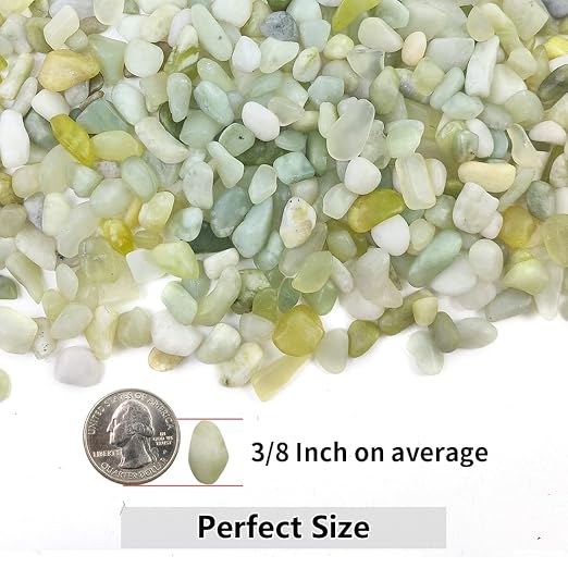 YISZM 5LB Succulent and Cactus Jade Pebbles, 3/8 Inch Natural Decorative - Image 4