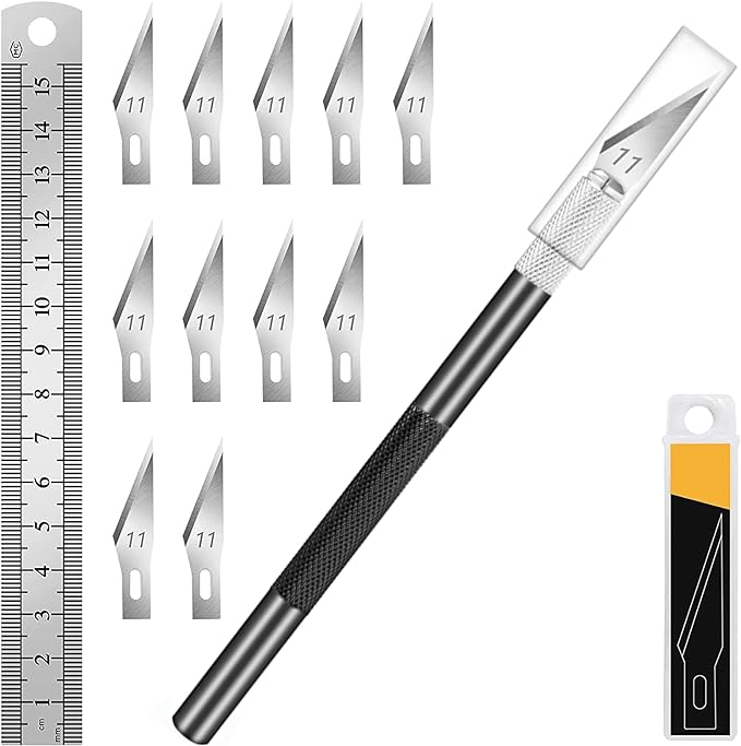 DIYSELF Craft Knife with 10 Extra #11 Blades, Precision Hobby Knife Set with by DIYSELF