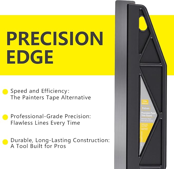 12-Inch Paint Edger & Trim Guard | Stainless Steel Straight Edge Tool | - Image 6