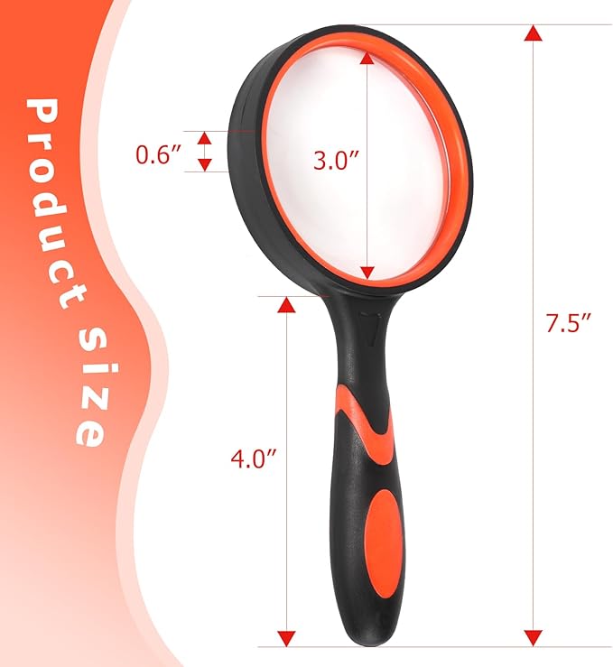 2-Set 75mm Hand-Held Reading Magnifier - Image 2