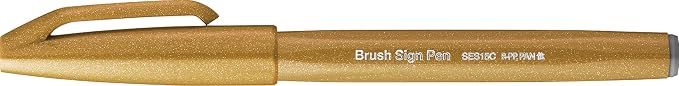Pentel Fude Touch Sign Pen, Felt Pen Like Brush Stroke - Image 2