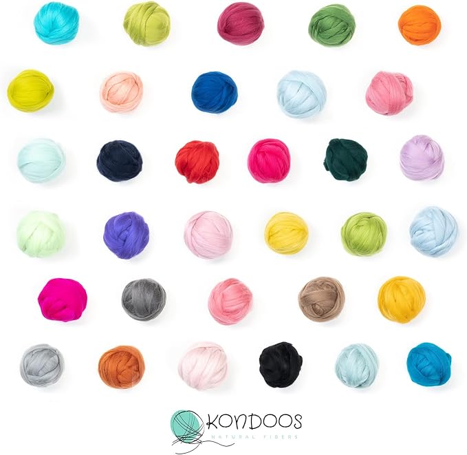 Colored Natural Wool roving, 1 lb. Best Wool - Image 5