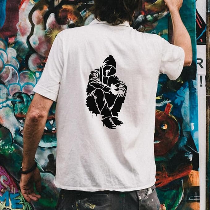 FINGERINSPIRE Graffiti Doodle Man Stencils 11.8x11.8inch - Image 5