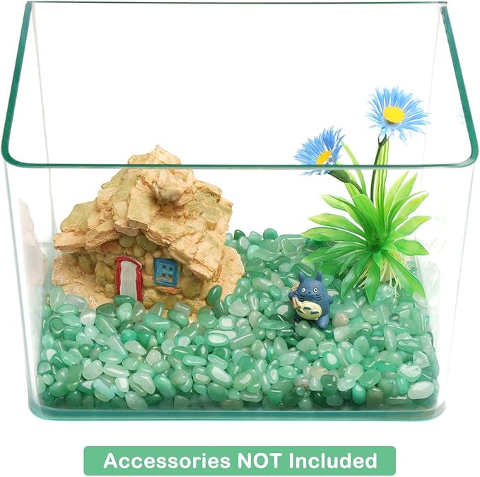 WAYBER Decorative Rock Stones, 1 Lb/460g Irregular Green Crystal Pebbles Quartz - Image 4