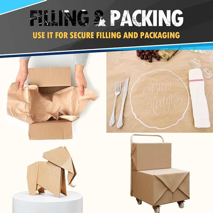 PerkHomy Brown Kraft Paper Roll 17.5" x 3 - Image 5