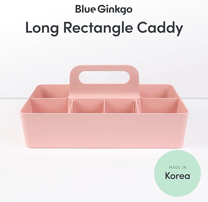 BLUE GINKGO Stackable Organizer Caddy, L-Rectangle, Made in Korea | Portable. - Image 2