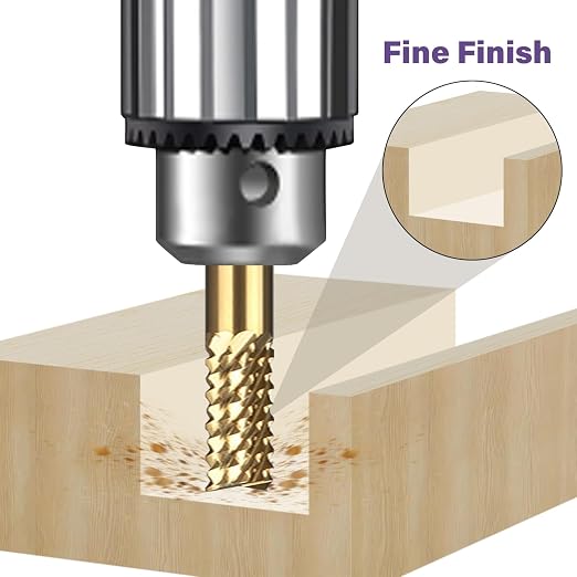 Titanium Coated Engraving Milling Cutter Carbide Bits, 1/8'' Shank, 10 Pieces - Image 4