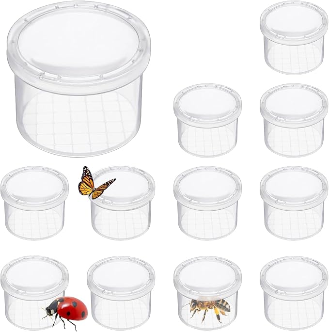 12 Pcs Bug Viewer Critter, Magnifier Bug Catcher cage, Plastic Insect by Voittozege