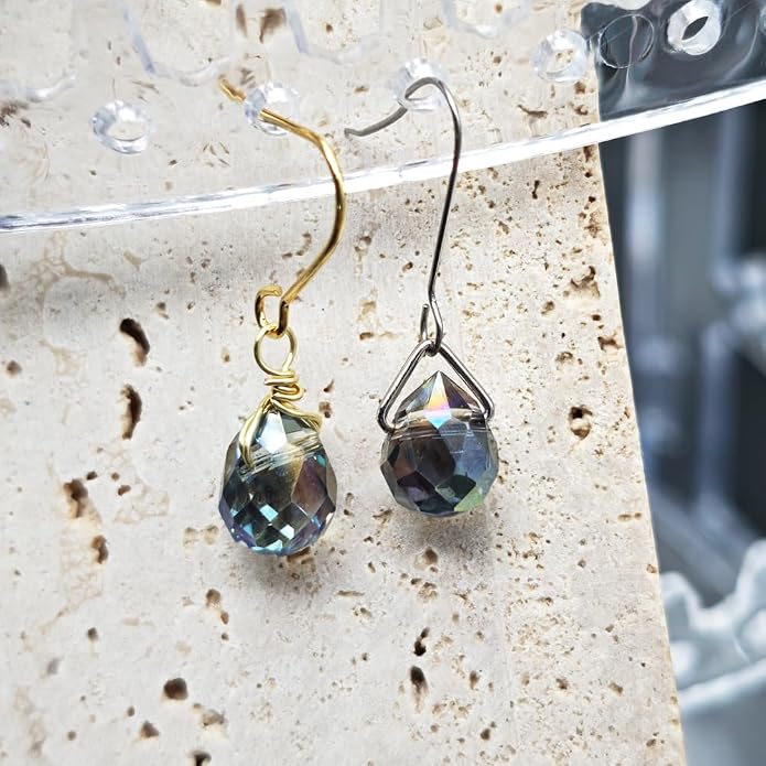 INSPIRELLE 120 Pieces Crystal Teardrop Charms Multicolor Glass Faceted - Image 5