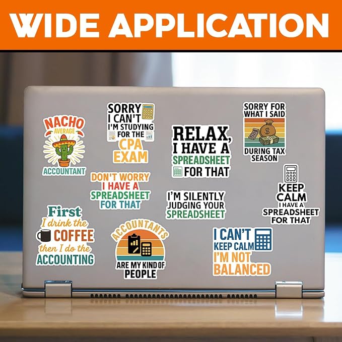 MAIANEY Accountant Stickers Accounting Spreadsheet Gift Funny Accounting - Image 2