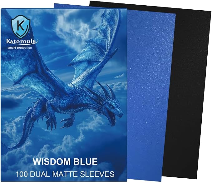 Wisdom Blue Dual Matte Card Sleeves, Katomula Card Sleeves - Image 2