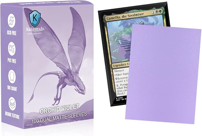 Orchid Violet Dual Matte Card Sleeves, Katomula 100PCS Card Sleeves by Katomula