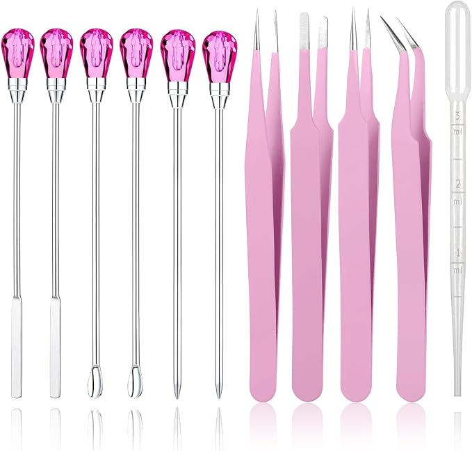 11 Pcs Silicone Resin Mold Tools Set Stirring Needle Spoon Tool Tweezers by ColoryourlifewithMSDADA